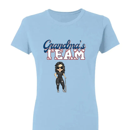 Grandma’s Baseball Team Shirt – Personalized T-Shirt – Custom Game Day Gift for Proud Baseball Grandmas with Kids’ Names  Ezcustomize