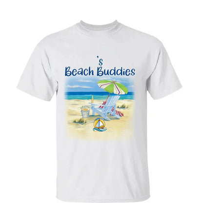Grandma’s Beach Buddies Shirt – Personalized T-Shirt with Grandkids’ Names – Gift for Grandma or Mom on Birthday, Mother’s Day  Ezcustomize