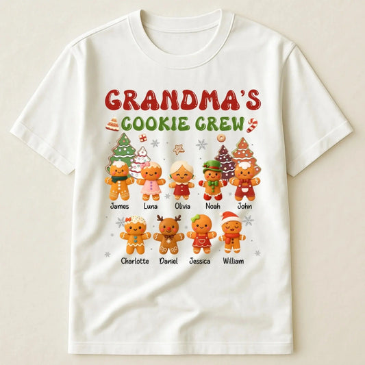 Grandma’s Cookie Crew – Personalized Shirt – Fun Custom Baking Tee & Sweet Gift for Grandma, Nana, or Mimi from Grandkids & Family  Ezcustomize