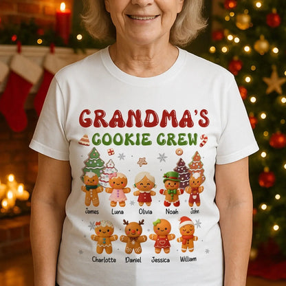 Grandma’s Cookie Crew – Personalized Shirt – Fun Custom Baking Tee & Sweet Gift for Grandma, Nana, or Mimi from Grandkids & Family  Ezcustomize