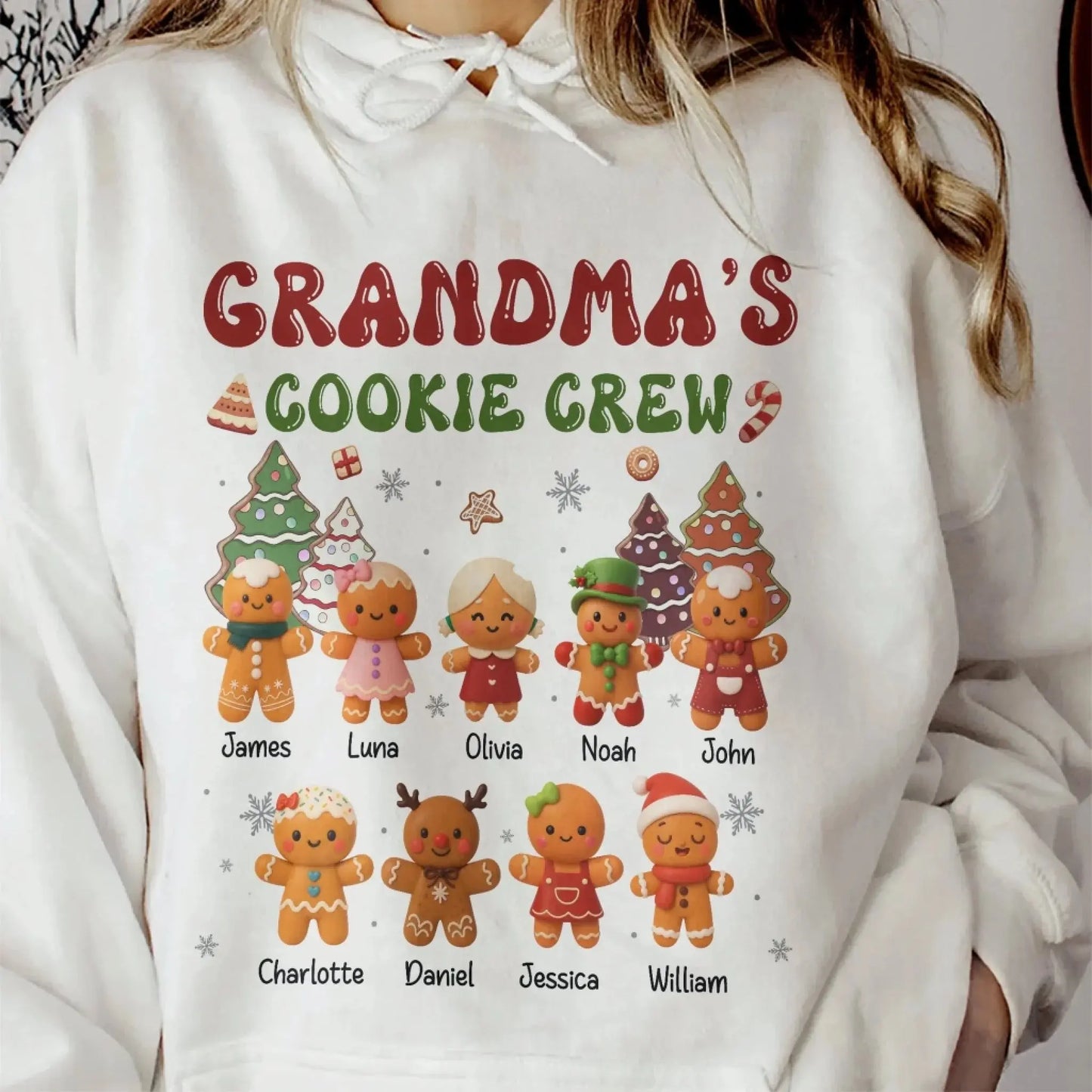 Grandma’s Cookie Crew – Personalized Shirt – Fun Custom Baking Tee & Sweet Gift for Grandma, Nana, or Mimi from Grandkids & Family  Ezcustomize