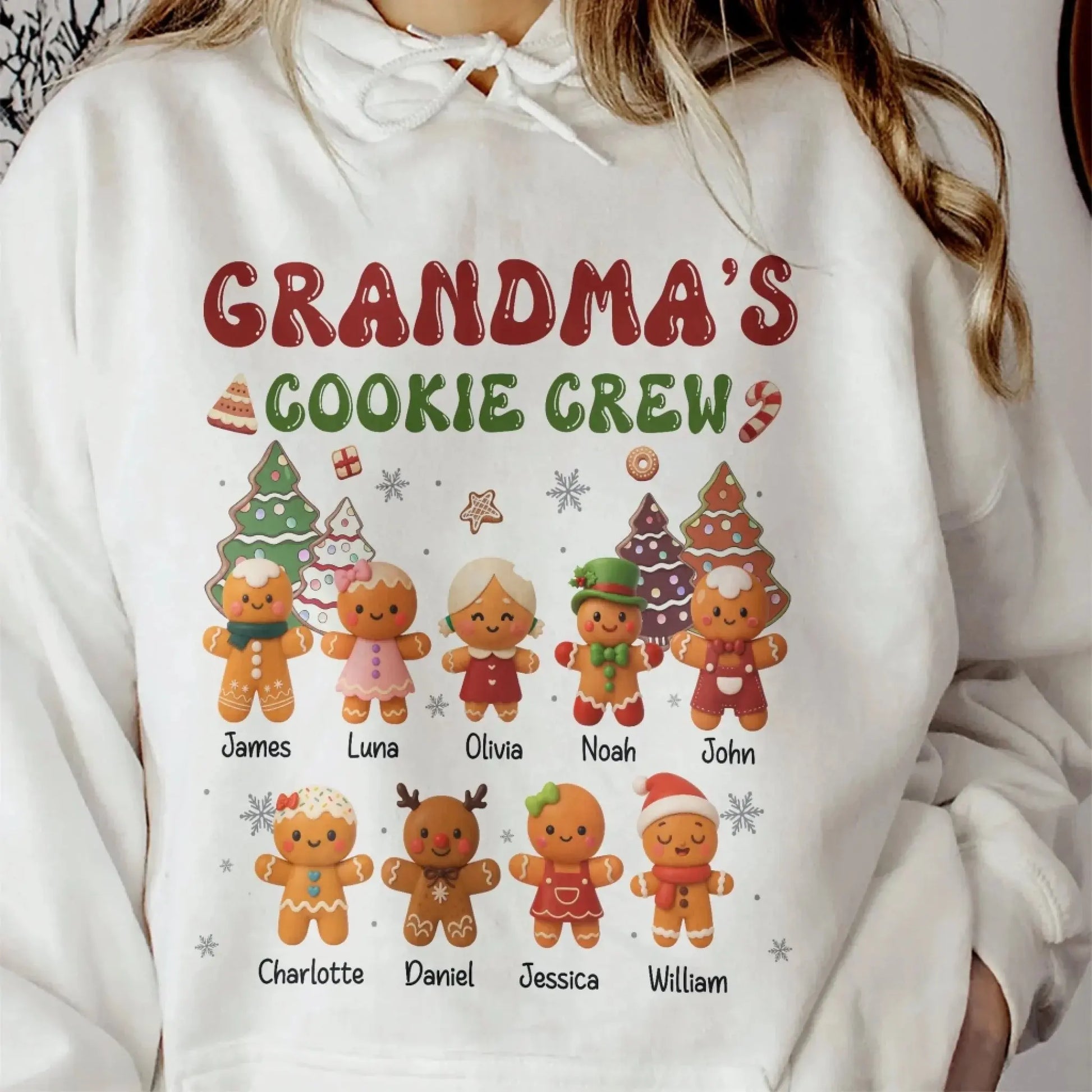 Grandma’s Cookie Crew – Personalized Shirt – Fun Custom Baking Tee & Sweet Gift for Grandma, Nana, or Mimi from Grandkids & Family  Ezcustomize