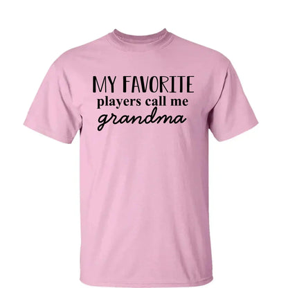Grandma's Favorite Players – Personalized T-Shirt, Custom Gift for Sport Grandma or Proud Sports Mom  Ezcustomize