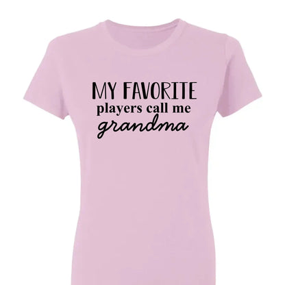Grandma's Favorite Players – Personalized T-Shirt, Custom Gift for Sport Grandma or Proud Sports Mom  Ezcustomize
