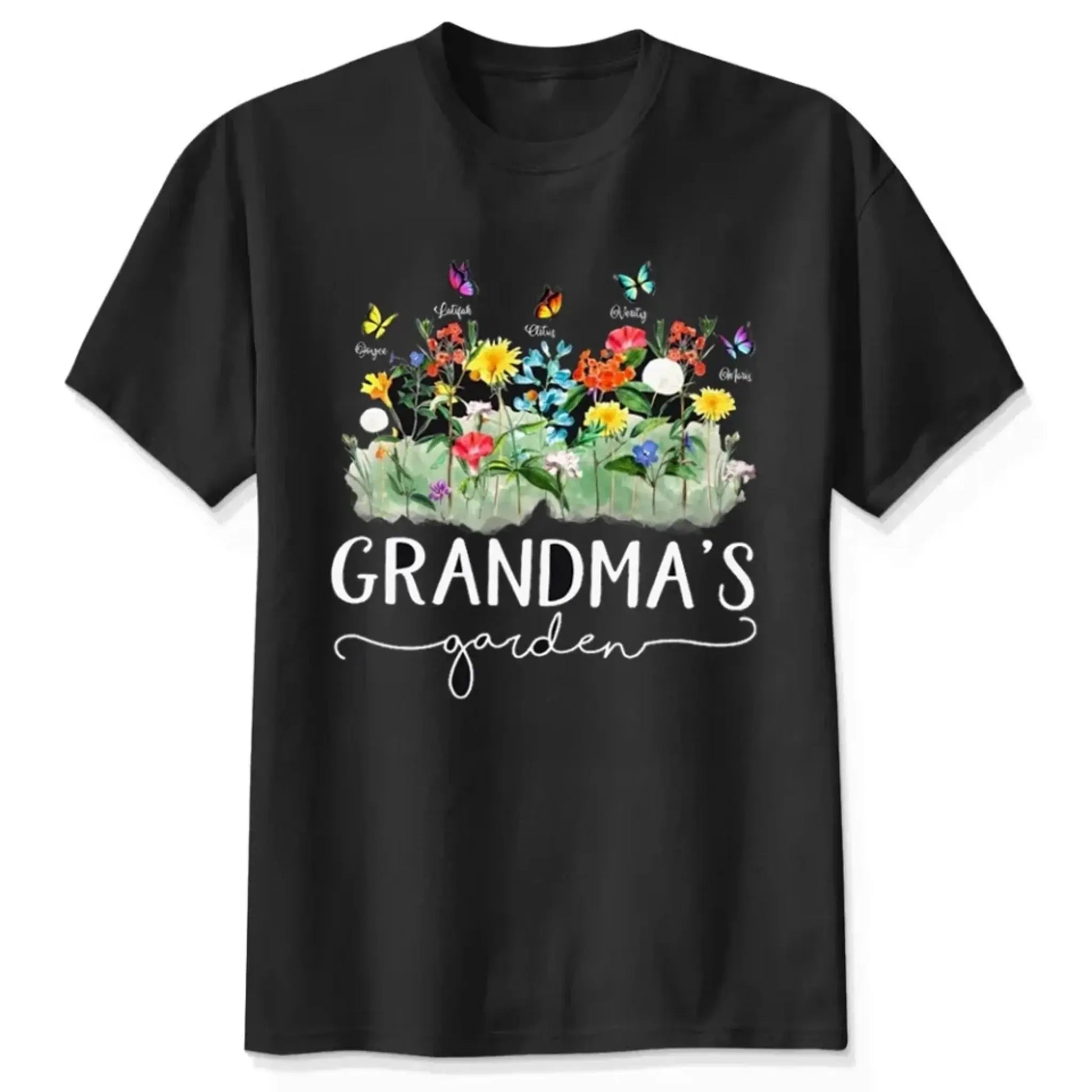 Grandma’s Garden Birth Flower Shirt – Personalized T-Shirt – Custom Family Gift for Grandma from Kids or Grandkids  Ezcustomize