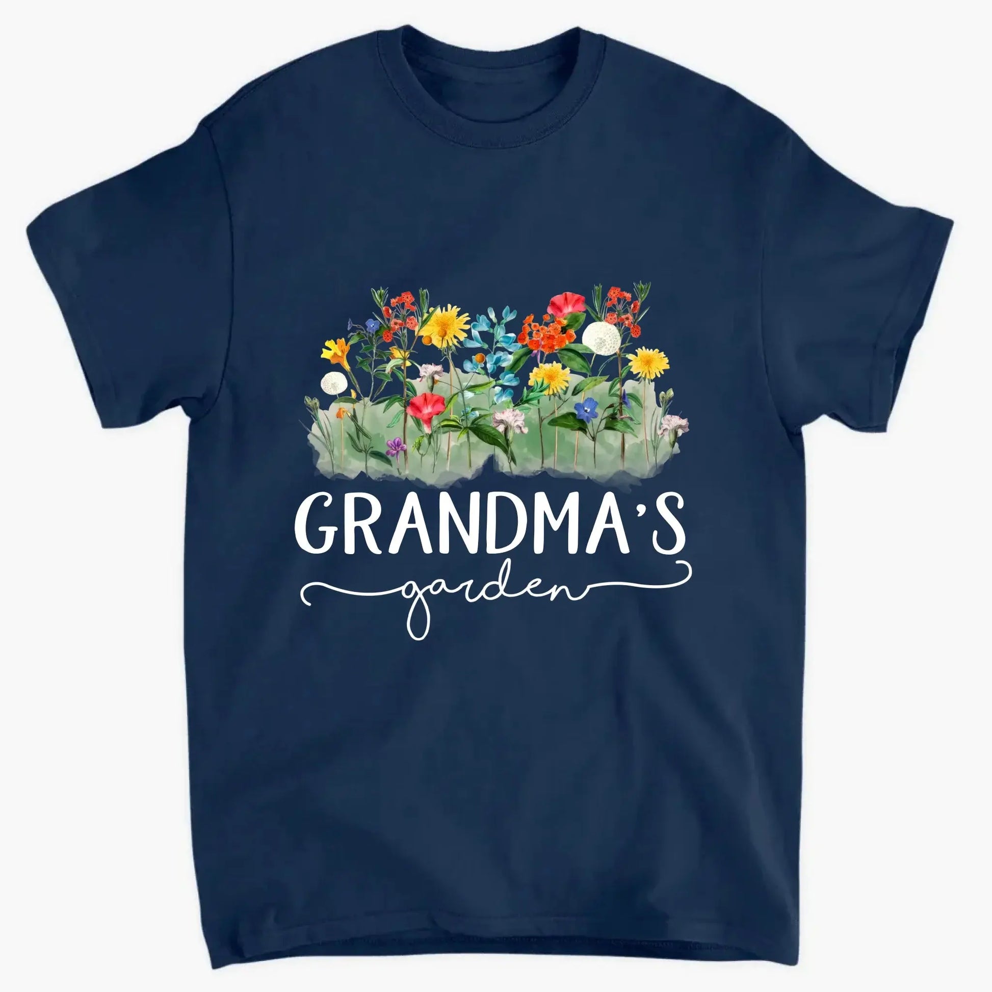Grandma’s Garden Birth Flower Shirt – Personalized T-Shirt – Custom Family Gift for Grandma from Kids or Grandkids  Ezcustomize