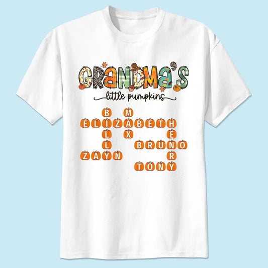 Grandma’s Little Pumpkins Fall Design – Personalized Shirt for Autumn – Cute Seasonal Gift for Grandma, Nana, Mimi or Mom  Ezcustomize