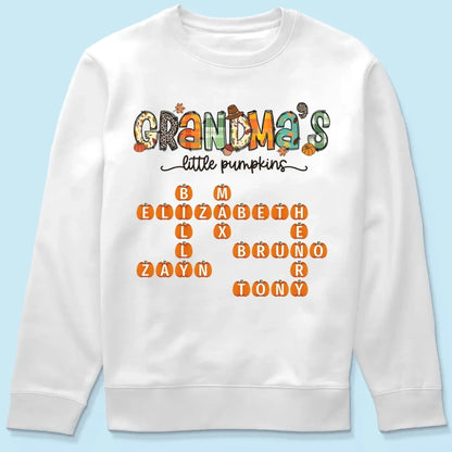 Grandma’s Little Pumpkins Fall Design – Personalized Shirt for Autumn – Cute Seasonal Gift for Grandma, Nana, Mimi or Mom  Ezcustomize