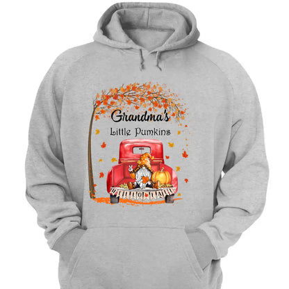 Grandma’s Little Pumpkins Shirt – Personalized Fall Gift with Kids’ Names – Custom Thanksgiving T-Shirt for Grandma  Ezcustomize