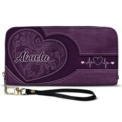 Grandma's Little Sweethearts - Personalized Leather Long Wallet - Gift for Mommy, Mother, Grandma, Gigi  Ezcustomize