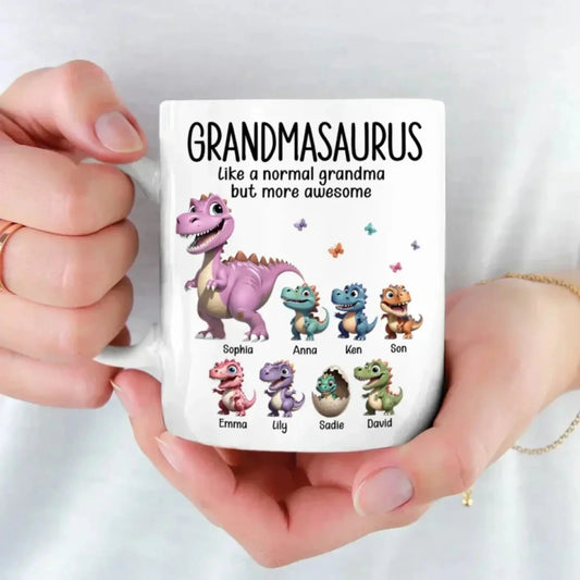 Grandmasaurus Mug – Personalized Custom Mug  – Funny Birthday or Mother’s Day Gift for Awesome Grandmas  Ezcustomize