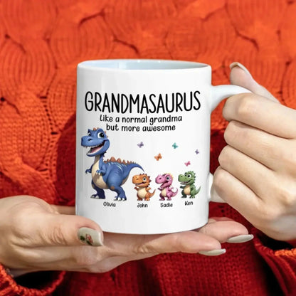 Grandmasaurus Mug – Personalized Custom Mug  – Funny Birthday or Mother’s Day Gift for Awesome Grandmas  Ezcustomize
