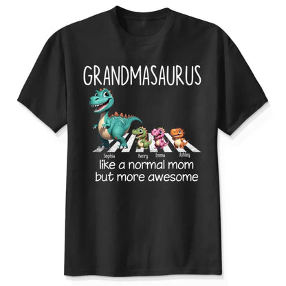 Grandmasaurus & Kids 3D Dinosaur Shirt – Personalized Dark Color T-Shirt – Fun Mother’s Day Gift for Grandma  Ezcustomize