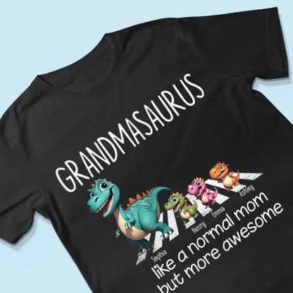 Grandmasaurus & Kids 3D Dinosaur Shirt – Personalized Dark Color T-Shirt – Fun Mother’s Day Gift for Grandma  Ezcustomize
