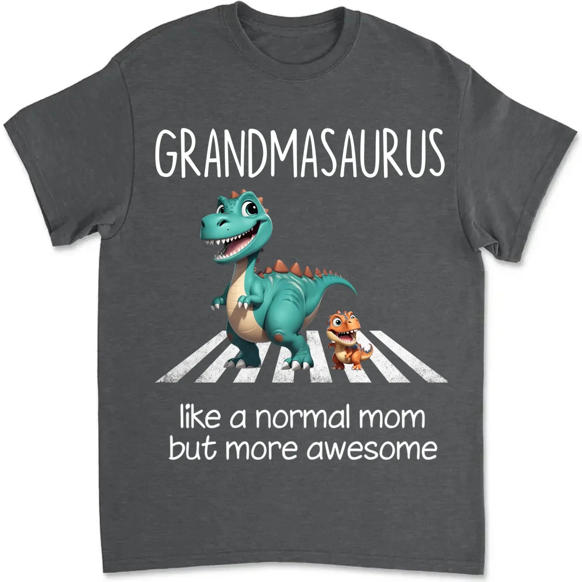 Grandmasaurus & Kids 3D Dinosaur Shirt – Personalized Dark Color T-Shirt – Fun Mother’s Day Gift for Grandma  Ezcustomize