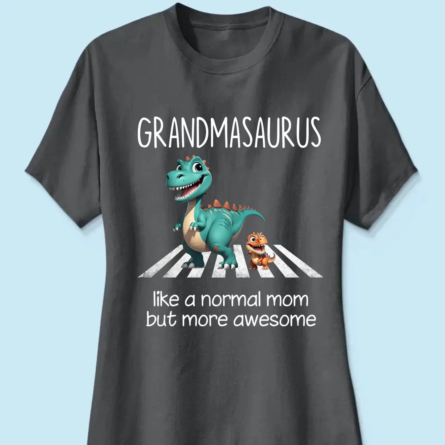 Grandmasaurus & Kids 3D Dinosaur Shirt – Personalized Dark Color T-Shirt – Fun Mother’s Day Gift for Grandma  Ezcustomize