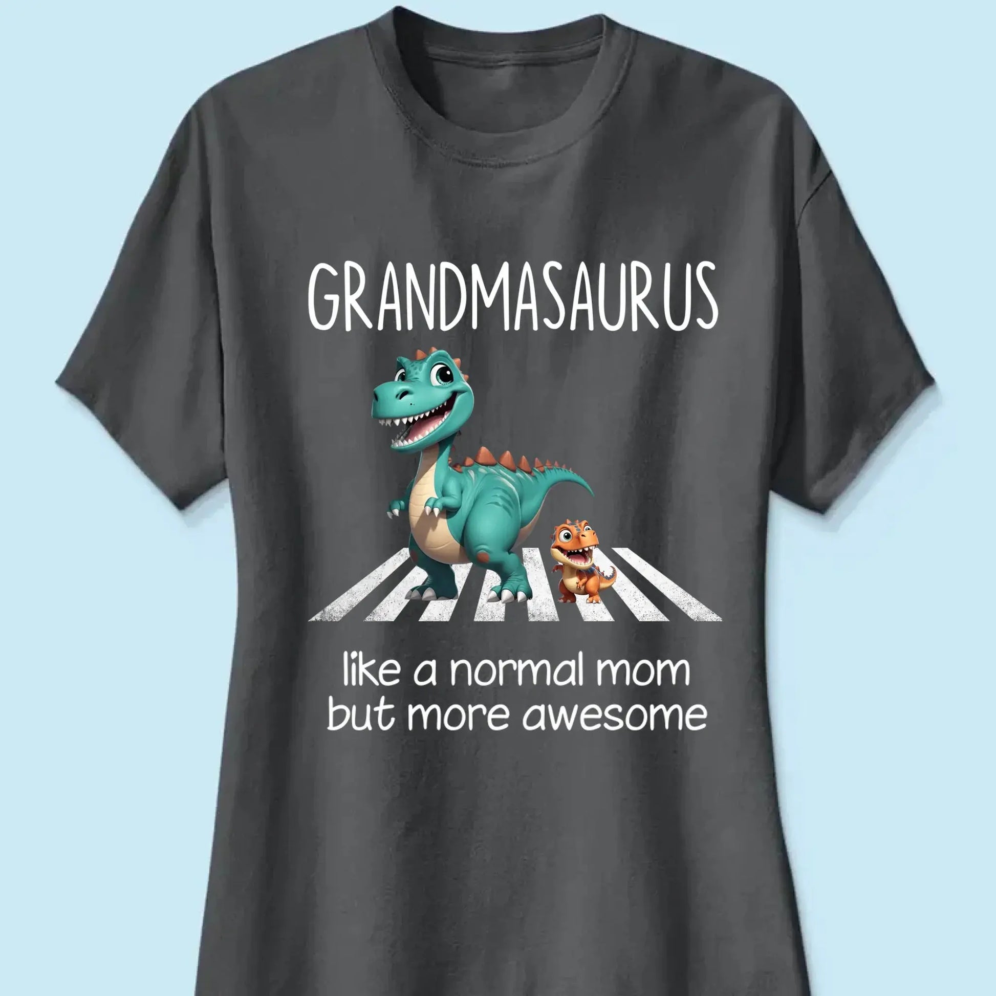 Grandmasaurus & Kids 3D Dinosaur Shirt – Personalized Dark Color T-Shirt – Fun Mother’s Day Gift for Grandma  Ezcustomize
