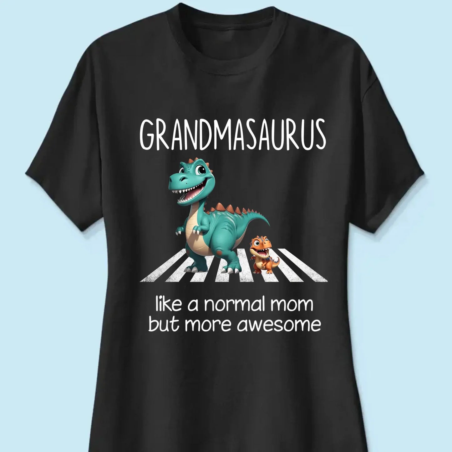 Grandmasaurus & Kids 3D Dinosaur Shirt – Personalized Dark Color T-Shirt – Fun Mother’s Day Gift for Grandma  Ezcustomize