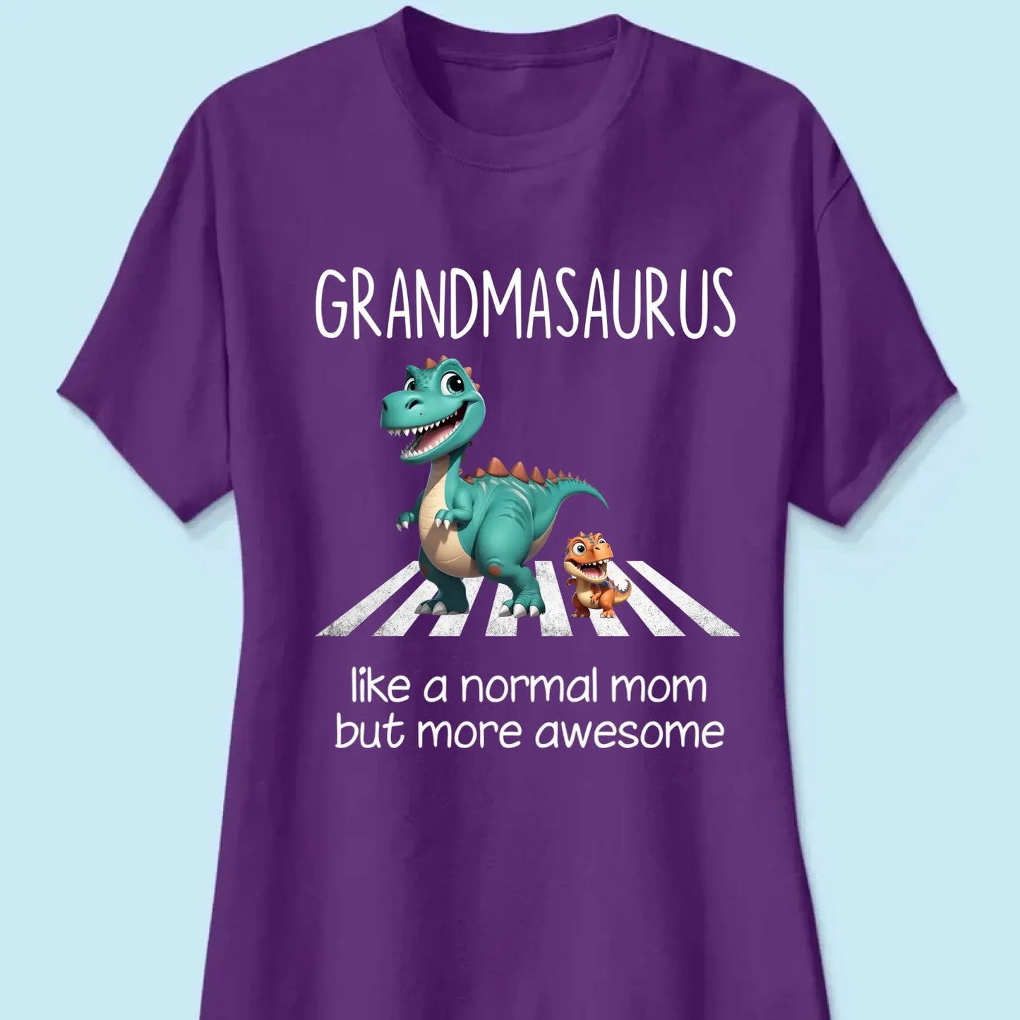Grandmasaurus & Kids 3D Dinosaur Shirt – Personalized Dark Color T-Shirt – Fun Mother’s Day Gift for Grandma  Ezcustomize