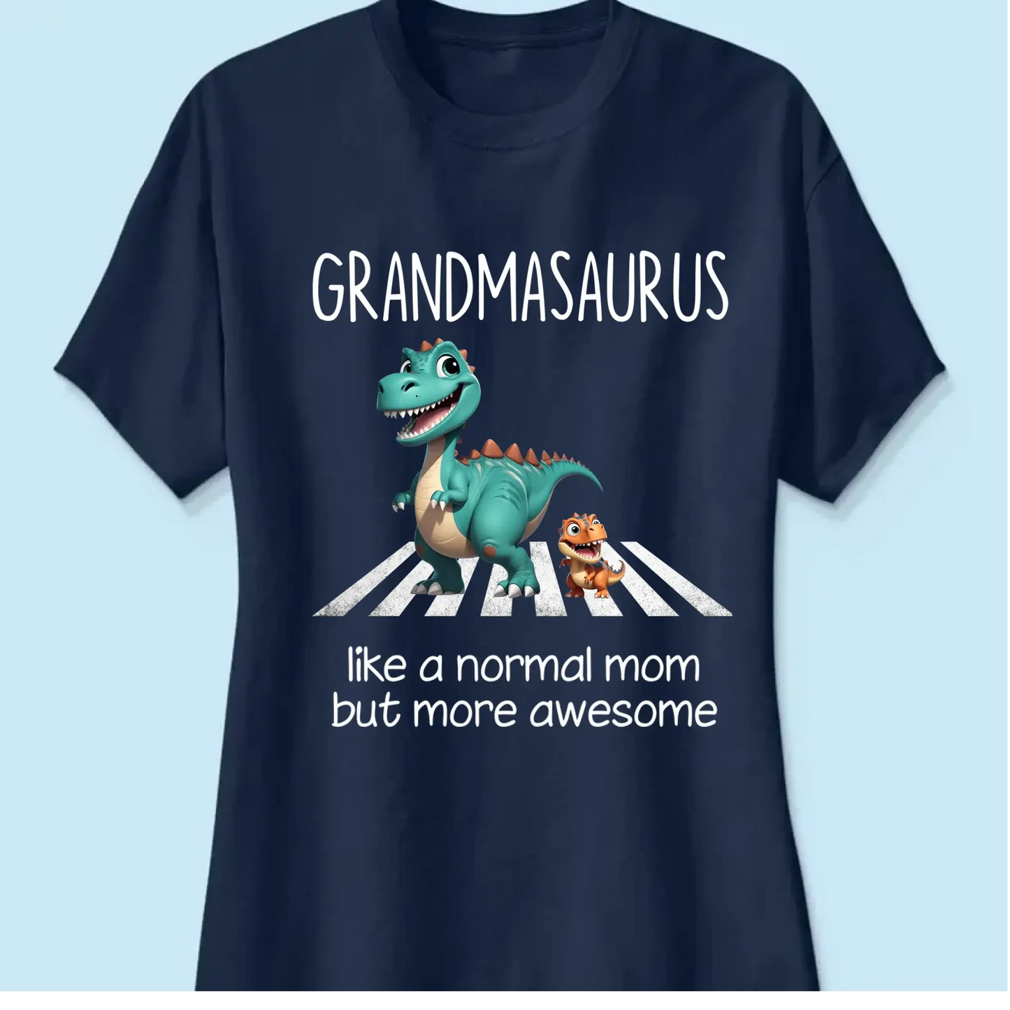 Grandmasaurus & Kids 3D Dinosaur Shirt – Personalized Dark Color T-Shirt – Fun Mother’s Day Gift for Grandma  Ezcustomize