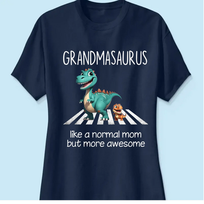 Grandmasaurus & Kids 3D Dinosaur Shirt – Personalized Dark Color T-Shirt – Fun Mother’s Day Gift for Grandma  Ezcustomize