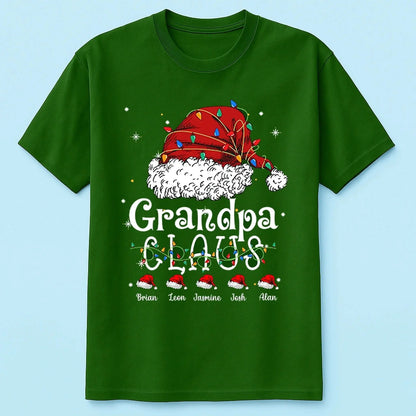 Grandpa Claus Shirt – Personalized Christmas T-Shirt with Kids’ Names – Custom Funny Holiday Gift for Grandpa, Granddad, or Pop Pop  Ezcustomize
