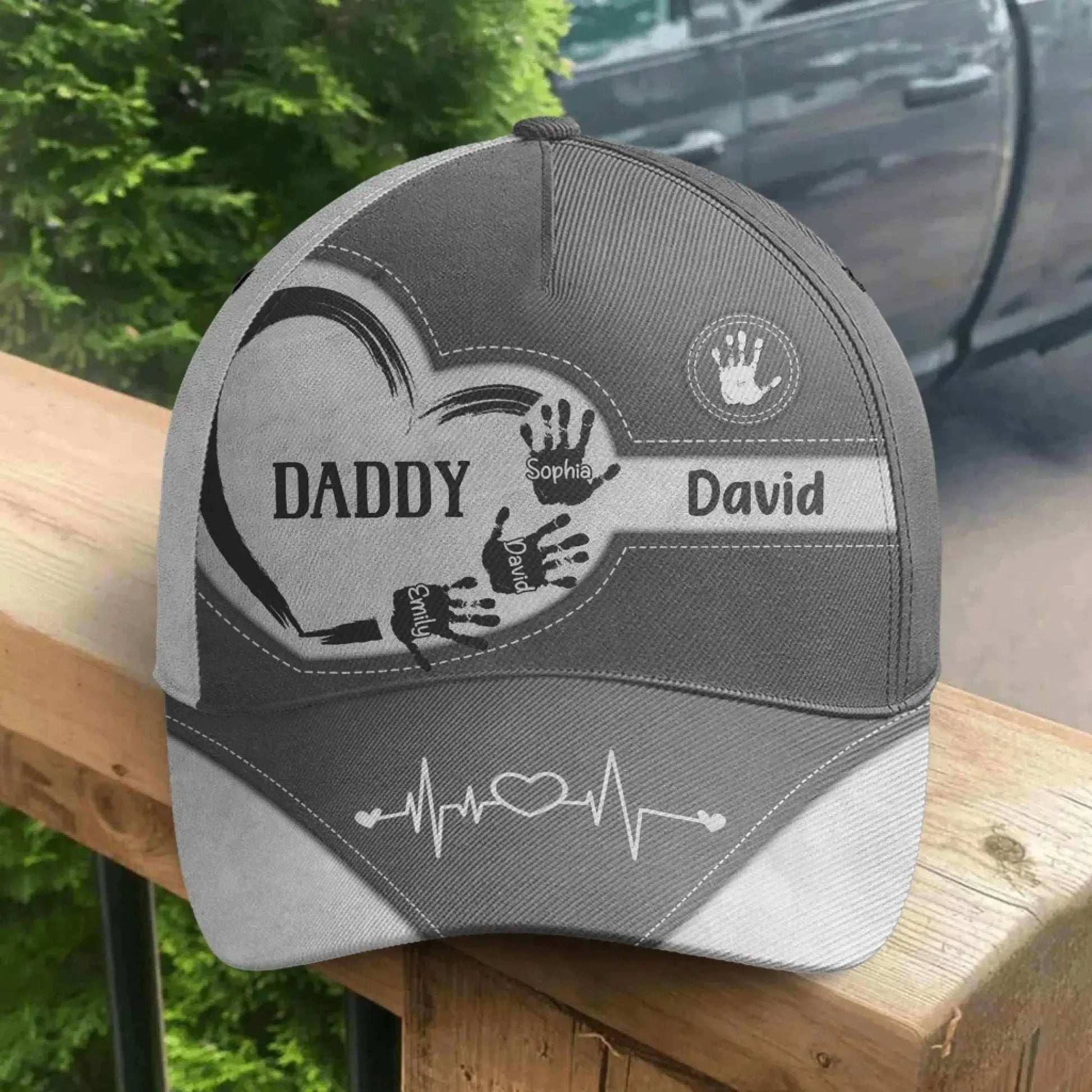 Grandpa Dad Kids Handprints – Personalized Classic Cap – Custom Gift for Fathers, Grandpas, and Proud Family Men  Ezcustomize