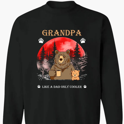 Grandpa Like a Dad Only Cooler Shirt – Personalized Cool Bear T-shirt with Grandkids’ Names, Funny Gift for Papa, Dad, Grandpa  Ezcustomize