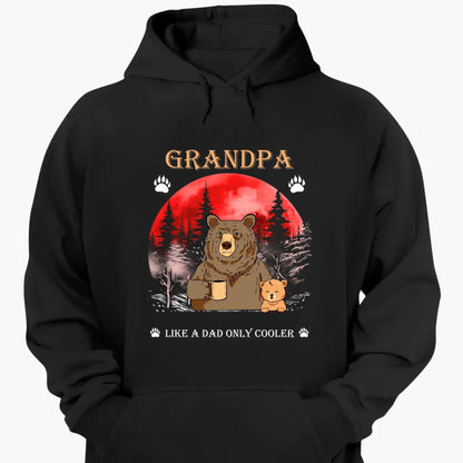 Grandpa Like a Dad Only Cooler Shirt – Personalized Cool Bear T-shirt with Grandkids’ Names, Funny Gift for Papa, Dad, Grandpa  Ezcustomize