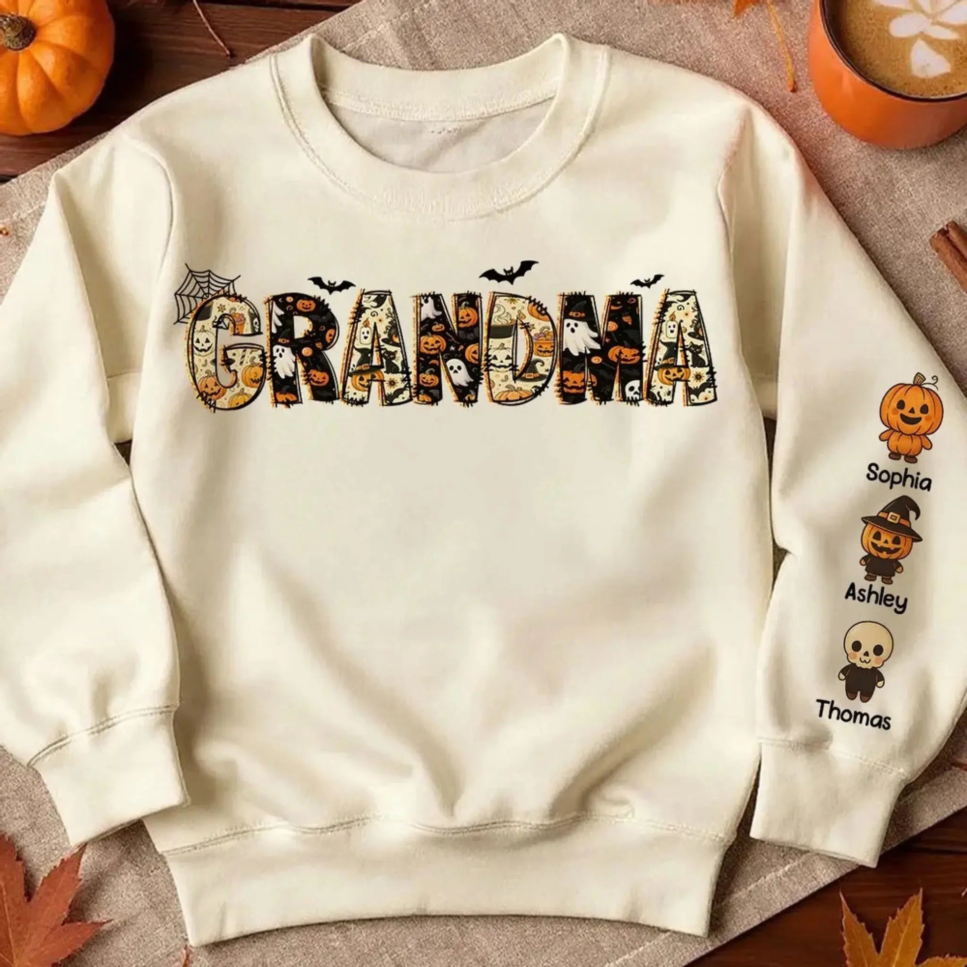 Halloween Mama Grandma – Personalized Sweatshirt – Fun Spooky Fall Gift for Mom, Grandma, Nana, or Mimi to Celebrate Halloween  Ezcustomize