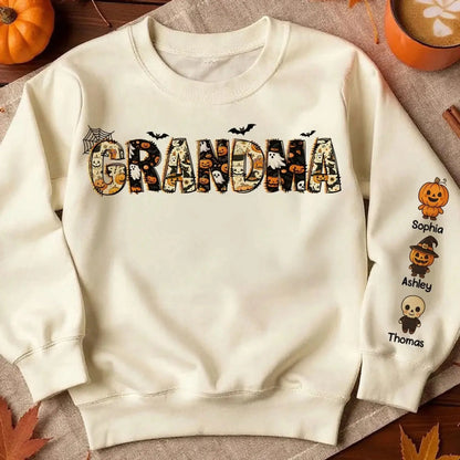 Halloween Mama Grandma – Personalized Sweatshirt – Fun Spooky Fall Gift for Mom, Grandma, Nana, or Mimi to Celebrate Halloween  Ezcustomize