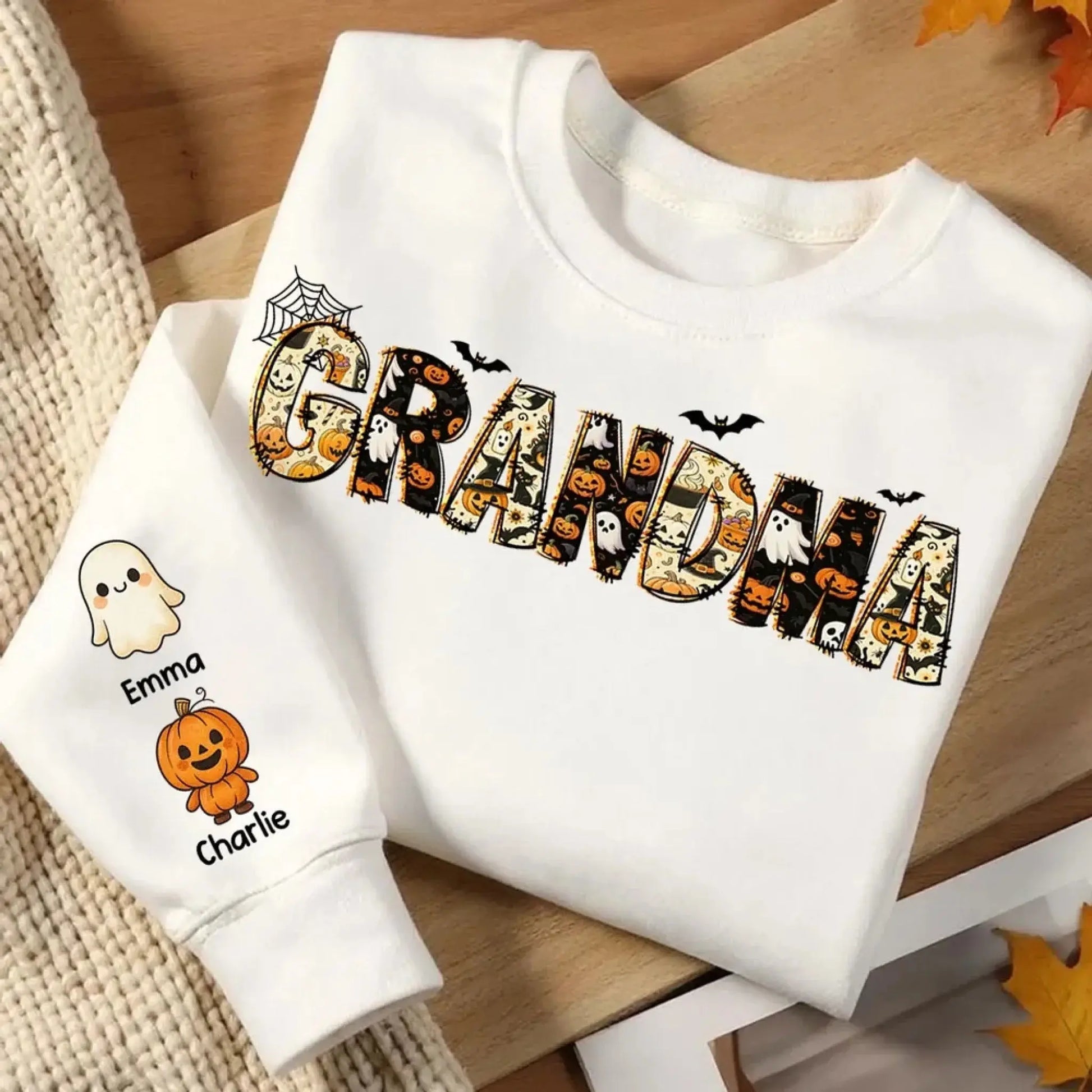 Halloween Mama Grandma – Personalized Sweatshirt – Fun Spooky Fall Gift for Mom, Grandma, Nana, or Mimi to Celebrate Halloween  Ezcustomize