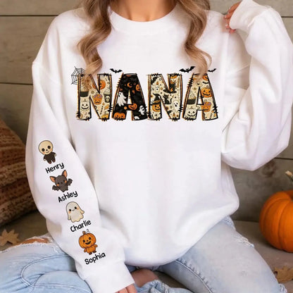 Halloween Mama Grandma – Personalized Sweatshirt – Fun Spooky Fall Gift for Mom, Grandma, Nana, or Mimi to Celebrate Halloween  Ezcustomize