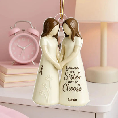 Hand-in-Hand Sisters Design – Personalized Acrylic Ornament with “You Are the Sister I Got to Choose” – Heartfelt Gift for Best Friends  Ezcustomize