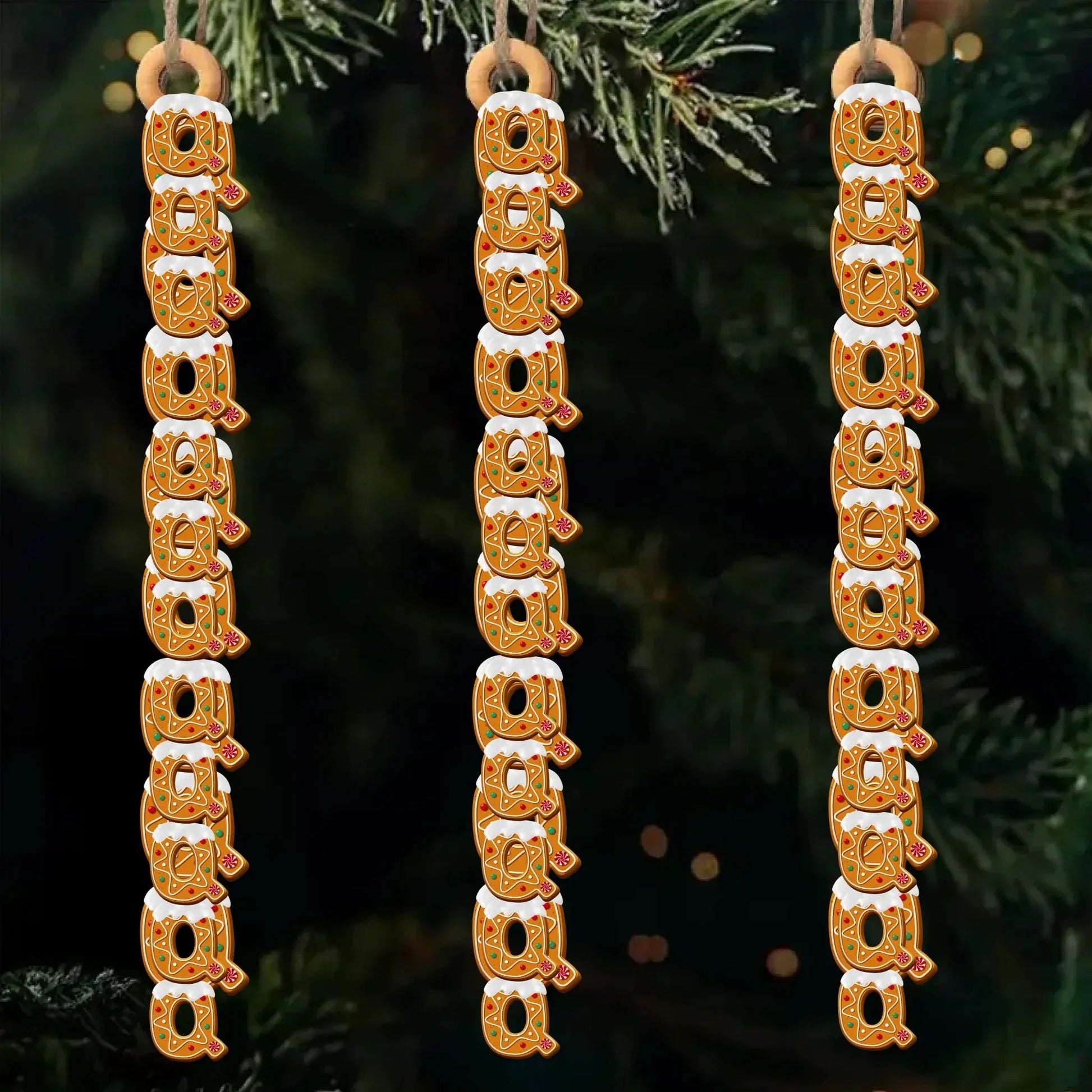 Handmade Gingerbread Letter Wooden Ornament – Personalized Gift One Letter at a Time – Birthday & Christmas Keepsake for Loved Ones  Ezcustomize