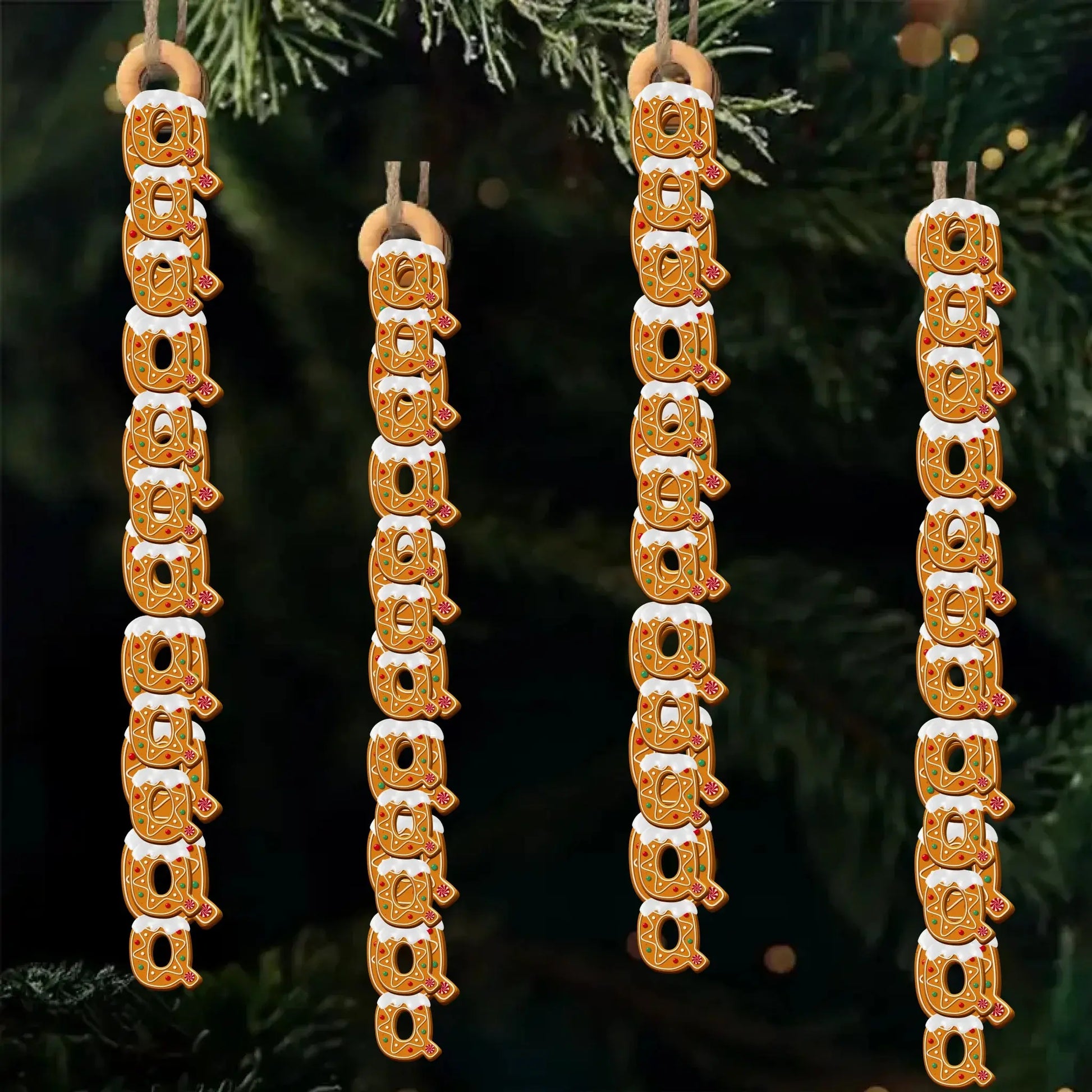 Handmade Gingerbread Letter Wooden Ornament – Personalized Gift One Letter at a Time – Birthday & Christmas Keepsake for Loved Ones  Ezcustomize