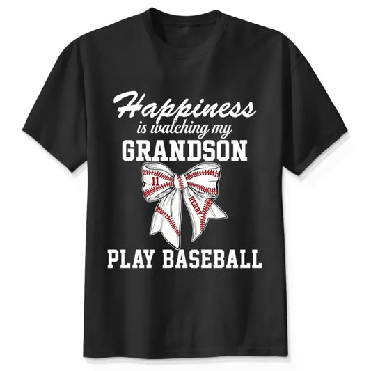 Happiness Is Watching My Kid Play – Personalized T-Shirt – Custom Football, Baseball, Softball Shirt for Proud Sports Parents  Ezcustomize