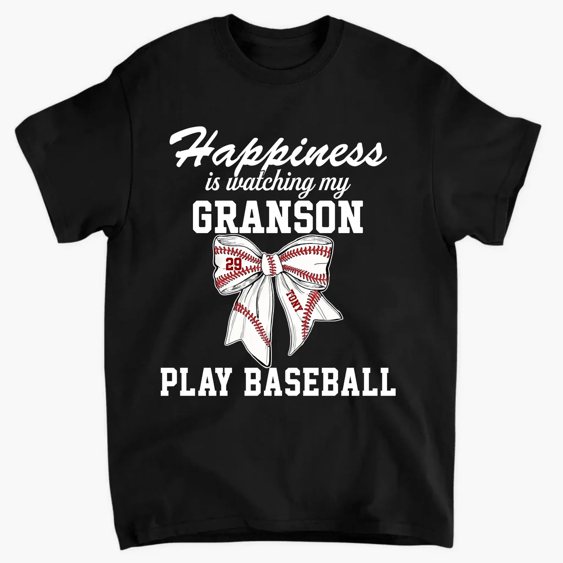 Happiness Is Watching My Kid Play – Personalized T-Shirt – Custom Football, Baseball, Softball Shirt for Proud Sports Parents  Ezcustomize