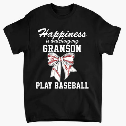 Happiness Is Watching My Kid Play – Personalized T-Shirt – Custom Football, Baseball, Softball Shirt for Proud Sports Parents  Ezcustomize