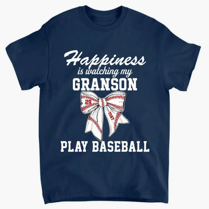 Happiness Is Watching My Kid Play – Personalized T-Shirt – Custom Football, Baseball, Softball Shirt for Proud Sports Parents  Ezcustomize