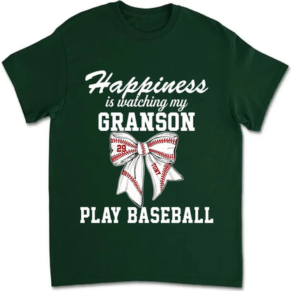 Happiness Is Watching My Kid Play – Personalized T-Shirt – Custom Football, Baseball, Softball Shirt for Proud Sports Parents  Ezcustomize
