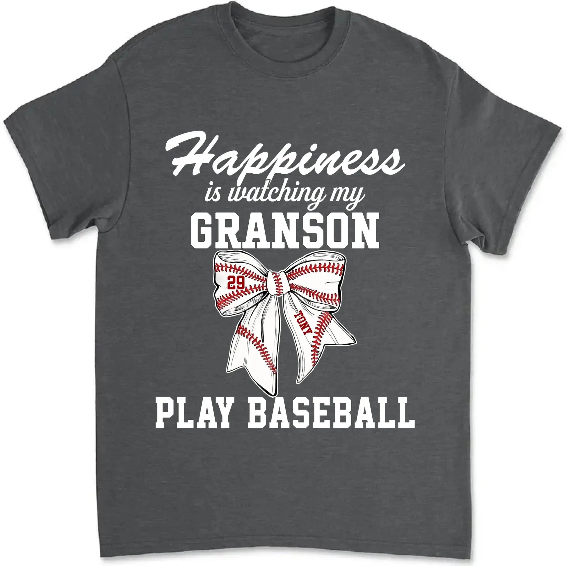 Happiness Is Watching My Kid Play – Personalized T-Shirt – Custom Football, Baseball, Softball Shirt for Proud Sports Parents  Ezcustomize