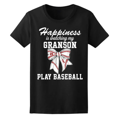 Happiness Is Watching My Kid Play – Personalized T-Shirt – Custom Football, Baseball, Softball Shirt for Proud Sports Parents  Ezcustomize