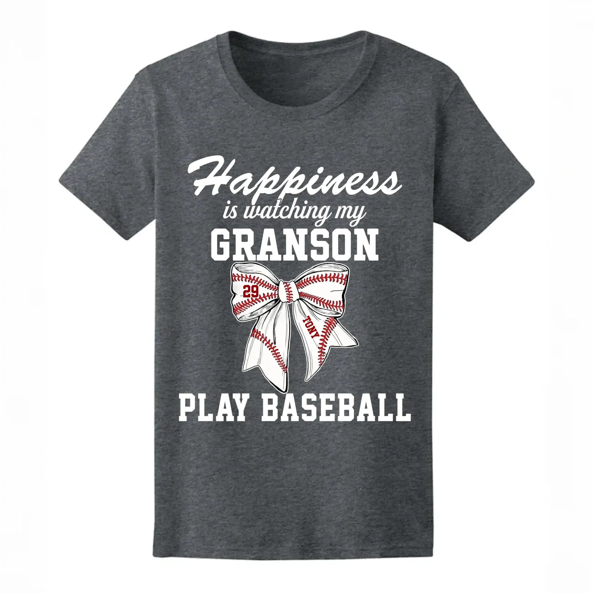 Happiness Is Watching My Kid Play – Personalized T-Shirt – Custom Football, Baseball, Softball Shirt for Proud Sports Parents  Ezcustomize