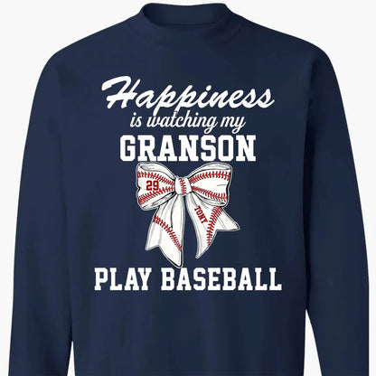 Happiness Is Watching My Kid Play – Personalized T-Shirt – Custom Football, Baseball, Softball Shirt for Proud Sports Parents  Ezcustomize