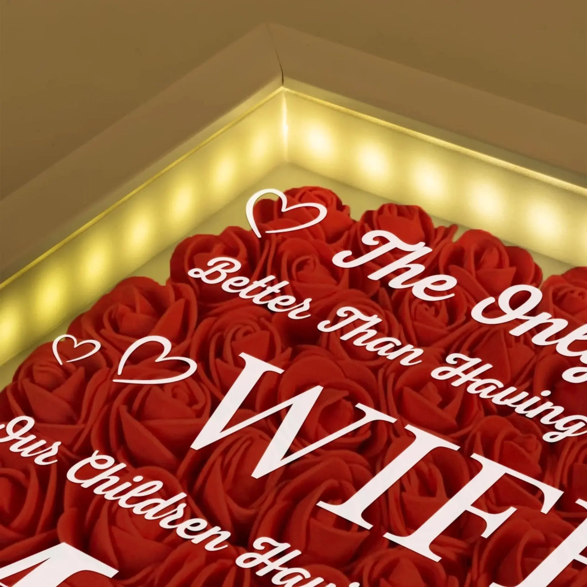 Having You As My Wife Mother's Day Gift - Personalized Flower Shadow Box With LED Light - Gift For Wife  Ezcustomize