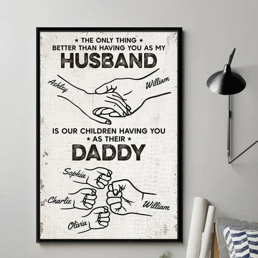 Having You as My Husband Fist Bump Outline Art – Personalized Poster/Canvas – Custom Romantic Gift for Husband or Anniversary  Ezcustomize