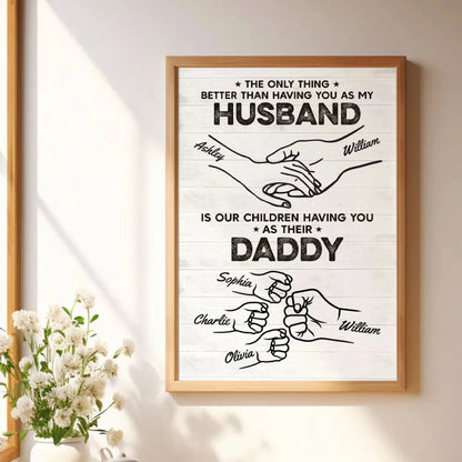 Having You as My Husband Fist Bump Outline Art – Personalized Poster/Canvas – Custom Romantic Gift for Husband or Anniversary  Ezcustomize