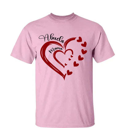 Heart in Heart Mom & Grandma – Personalized Light Color Shirt, Custom Gift for Mothers & Grandmothers  Ezcustomize