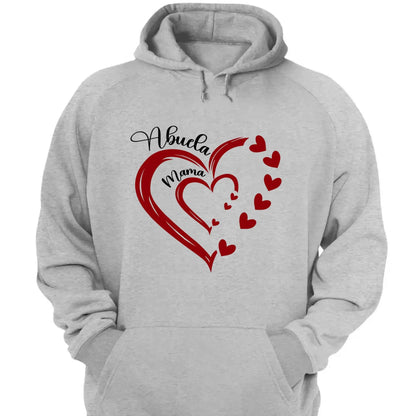 Heart in Heart Mom & Grandma – Personalized Light Color Shirt, Custom Gift for Mothers & Grandmothers  Ezcustomize
